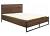 4ft6 Double Housten Walnut Wood Effect and Black Metal Bed Frame 4